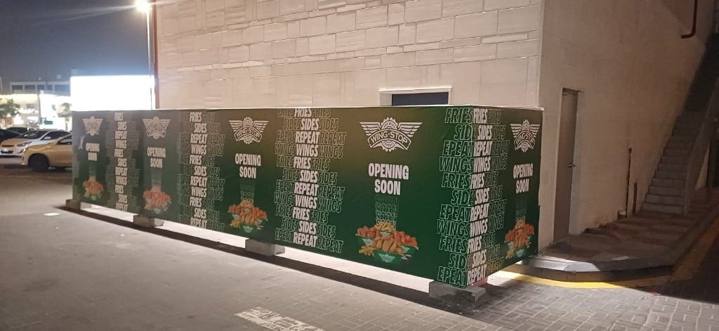 Wingstop Opening Soon Hoarding