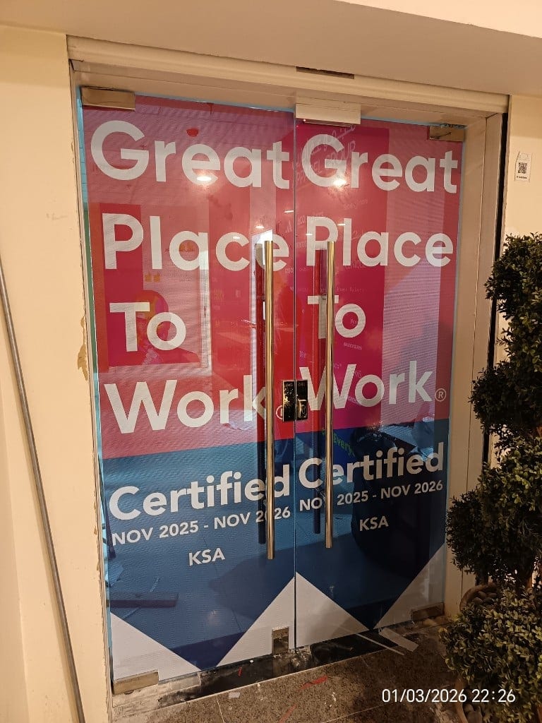 Great Place To Work Door Branding