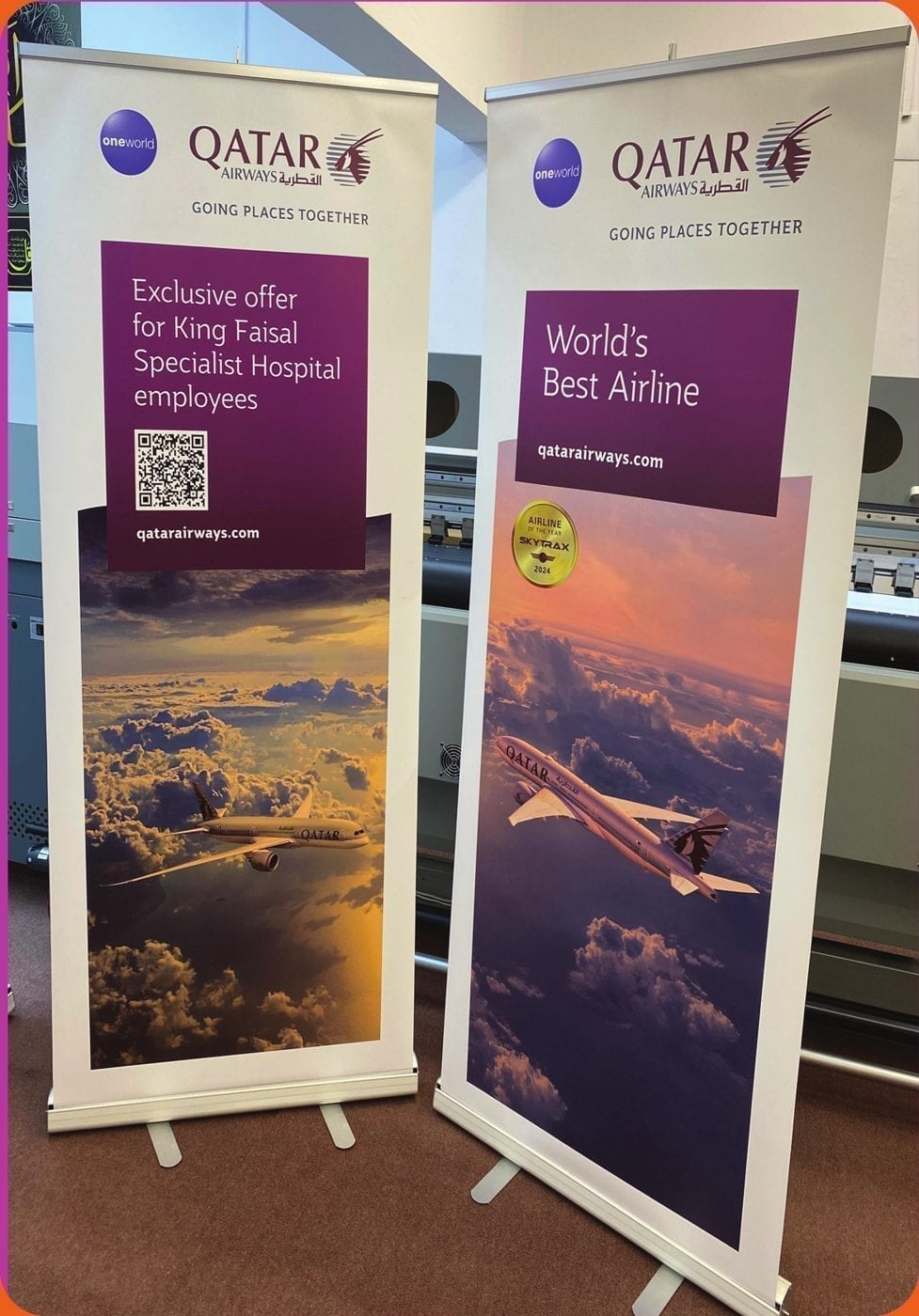 Qatar Airways Roll-up Displays